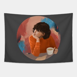 Coffee Girl Tapestry