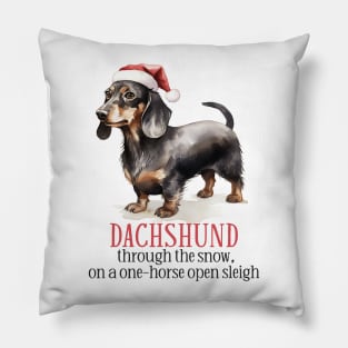 Christmas Dachshund Pun Pillow