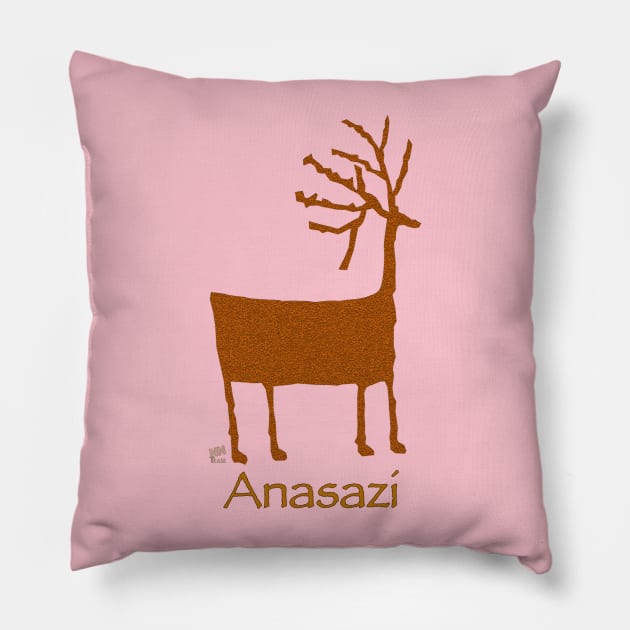 Rock Art Elk Pillow by NN Tease