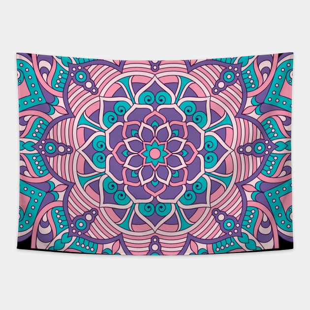 mandala-design, mandala-art, geometric, abstract, mandala and spirituality, colorful, rainbow, mandala pattern, mandala flower patterns, Flower Mandala ,Spirituality Tapestry by Utopia Shop