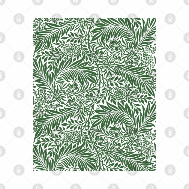 Modern Floral Pattern Green and White by koovox