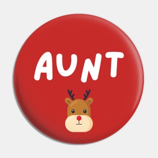 Aunt Chrisrtmas Tshirt Pin