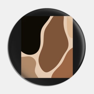 Minimal Modern  Abstract Shapes Black and  Brown Warm Colours  Pattern Pin