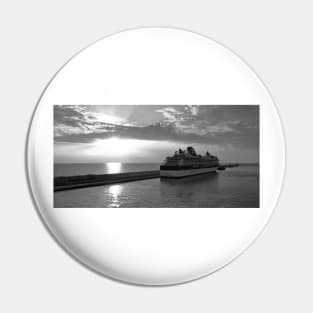 Civitavecchia Harbour - B&W Pin