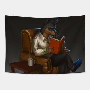 dog reading Tapestry