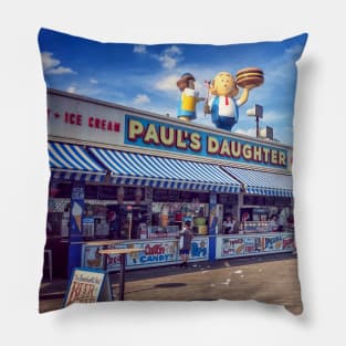 Coney Island walkway, Brooklyn, NYC Pillow