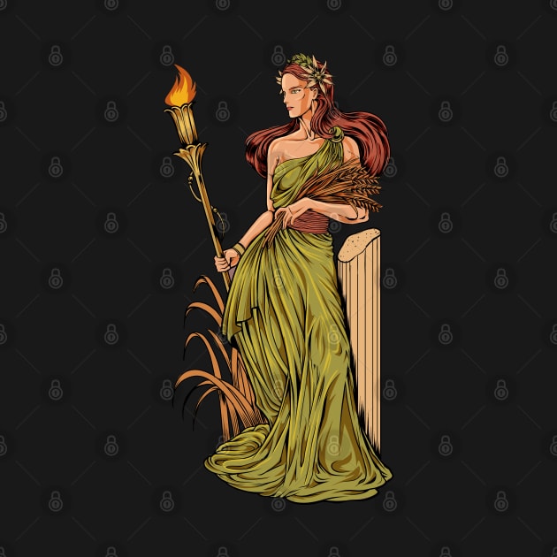 Goddess of Greek mythology - Ceres Demeter by Modern Medieval Design