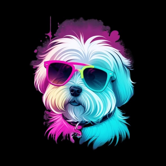 Cool Maltese Dog with Sunglasses by Relax and Carry On