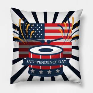 4th of July Independence Day Pillow