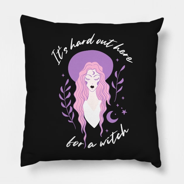 Witchy girl Pillow by disturbingwonderland