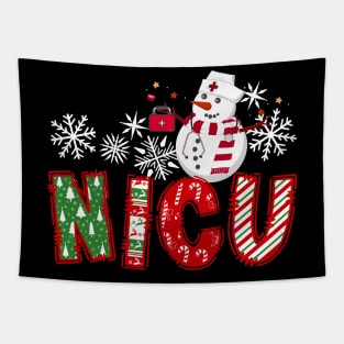 NICU Nurse Christmas Snowman Nurse Life Scrub Top Tapestry