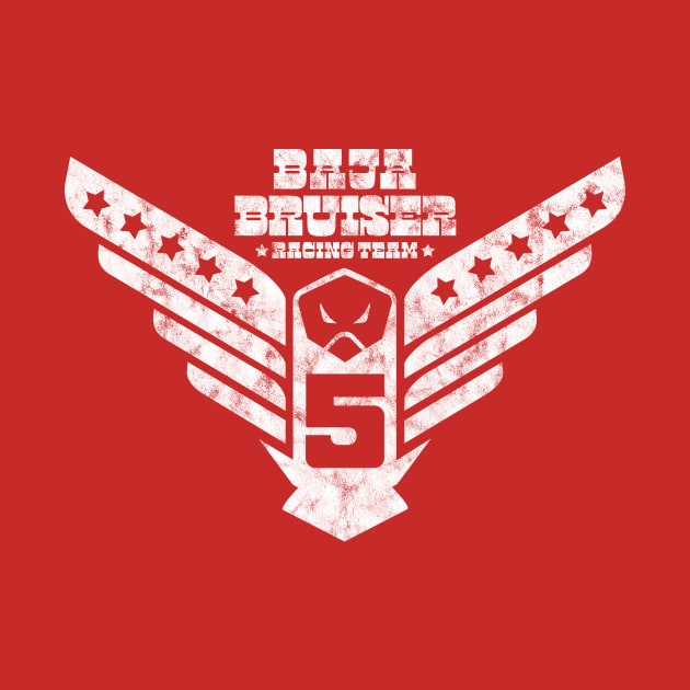 1974 - Baja Bruiser (Eagle Design - White on Red - Worn) by jepegdesign