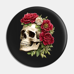 Sugar Skulls and Flowers Pin