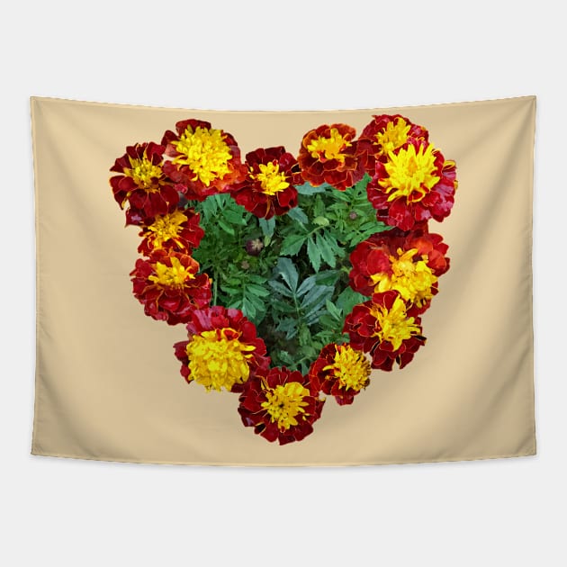 Marigold Heart II Tapestry by SusanSavad