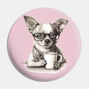 Chihuahua  and Coffe Pin