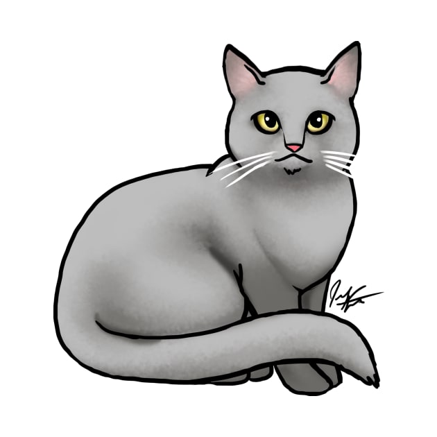 Cat - British Shorthair - Gray by Jen's Dogs Custom Gifts and Designs