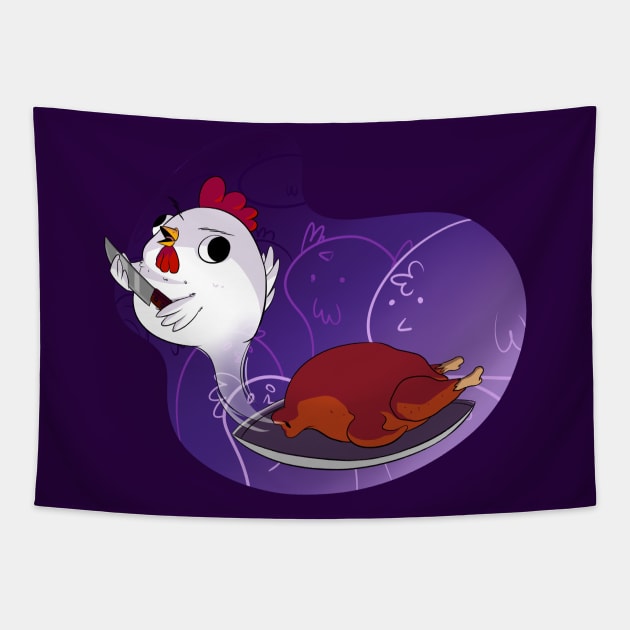 Ghost Chicken Tapestry by Aremia17