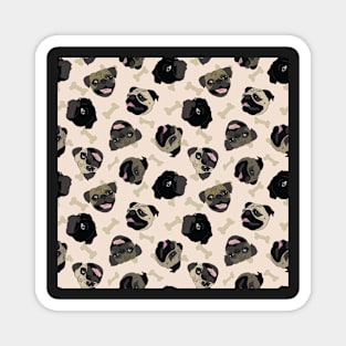 Laughing Pugs Magnet