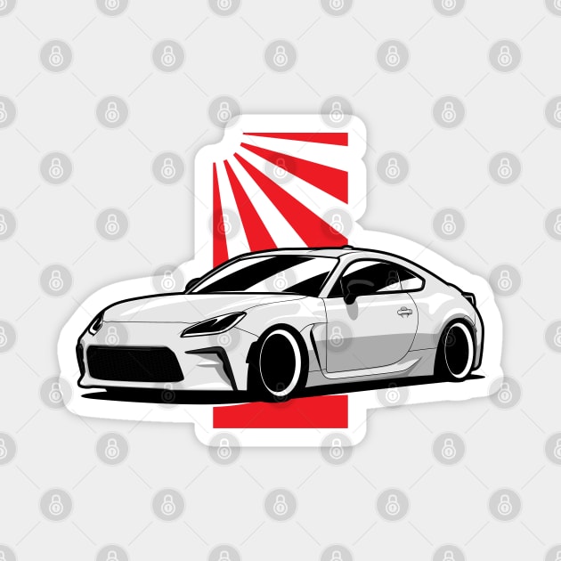 White GR86 JDM Coupe Magnet by KaroCars