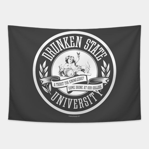 Drunken State University Tapestry by eBrushDesign