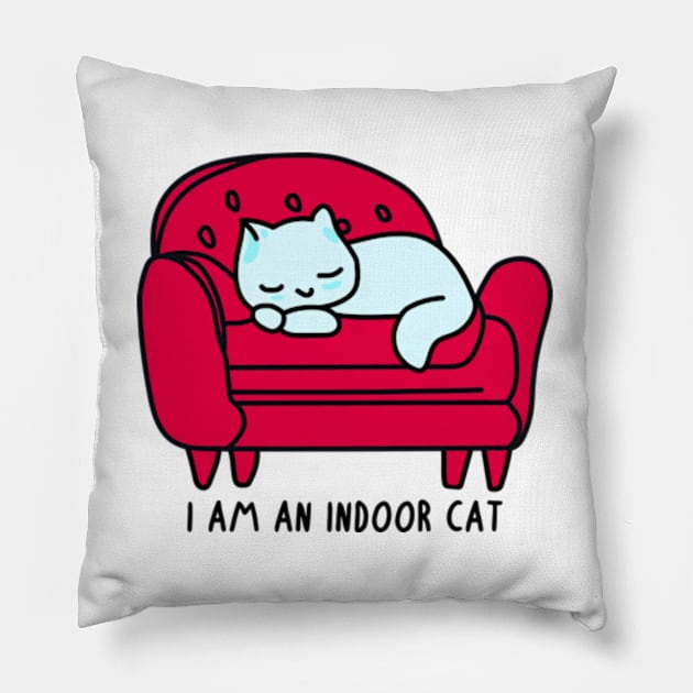 I’m An Indoor Cat Pillow by Emma Creation