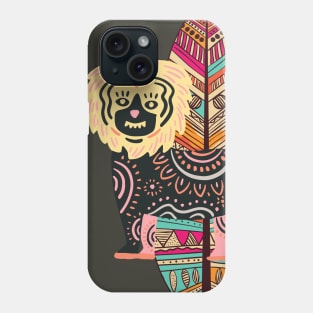 Mexican Alebrije Art Owl-Leopard Design Phone Case