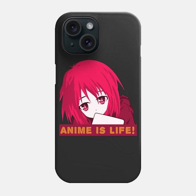 Anime Is Life Cute Anime Manga Girl Phone Case by GreenCowLand