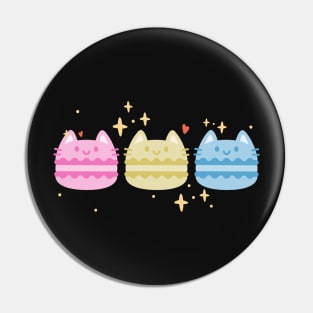 Pansexual Kawaii Macaron Cats Pin