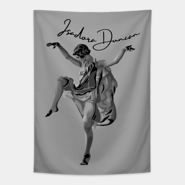 Isadora Duncan Portrait Tapestry by Slightly Unhinged