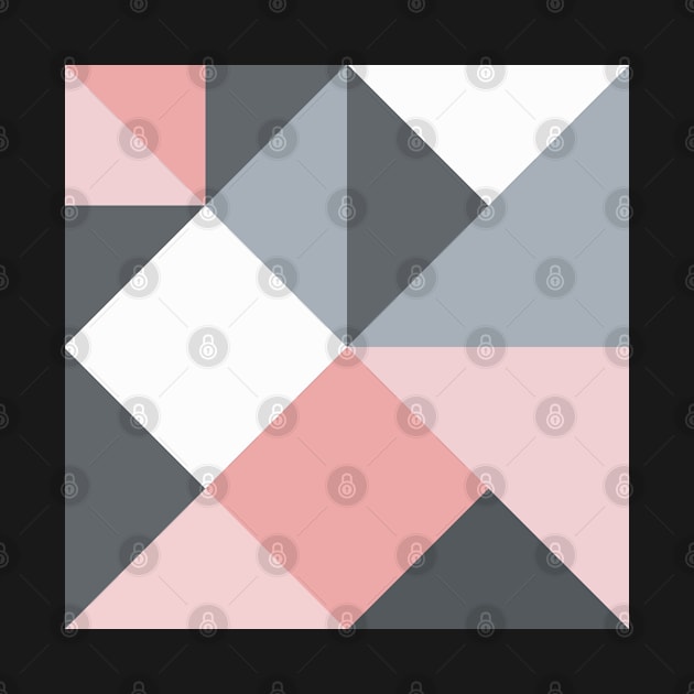 Geometric Pattern in Gray and Pink by machare