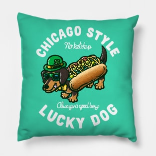 Da Lucky Chicago Dog Pillow