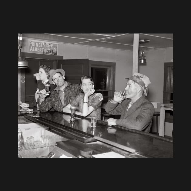 Saturday Night at the Saloon, 1937. Vintage Photo by historyphoto