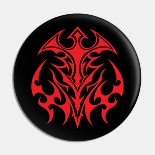 CUSTOM SYM.TRIBAL STYLE DESIGN #1-PURE RED-10-29-22 Pin