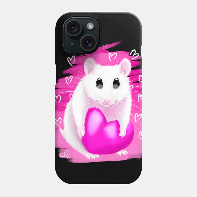 Heart Hamster Phone Case by MeepsMarvelousMonstrosities