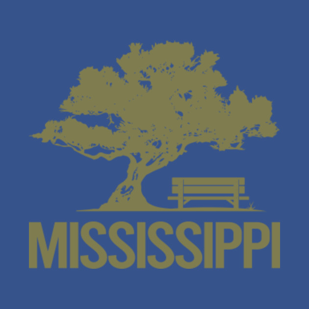 Discover Bench And Tree Mississippi State - Mississippi - T-Shirt