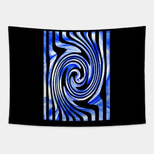 Black Blue Stripes Tapestry