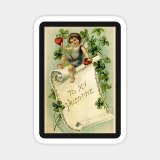 Victorian Valentine&#39;s Day Greeting Magnet