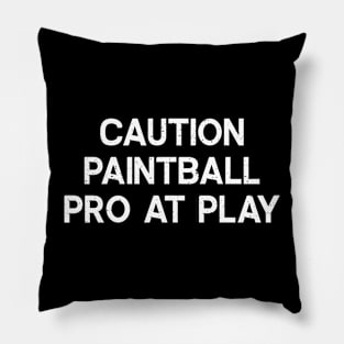 Caution Paintball Pro at Play Pillow
