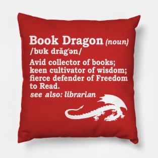 Book Dragon Definition in White Pillow
