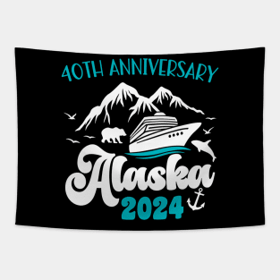 40Th Anniversary Wedding Alaska Cruise 2024 Vacation Tapestry