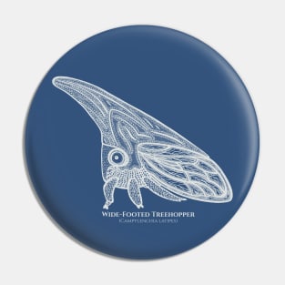 Treehopper with Common and Latin Names - cut insect design Pin