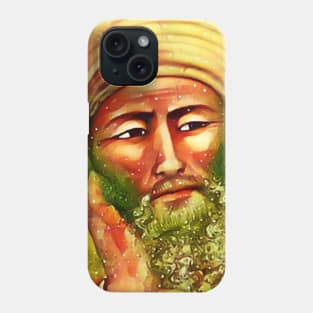 Averroes Snow Portrait | Averroes Artwork 15 Phone Case