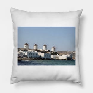 Mykonos Windmills Pillow