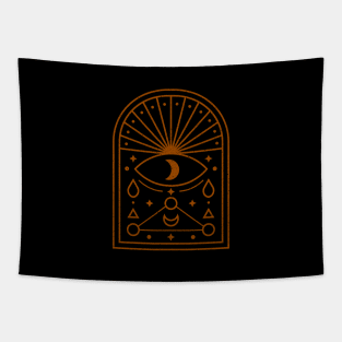 Occult eye symbol sacred geometry Tapestry