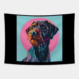 Retro German Shorthaired Pointer: Pastel Pup Revival Tapestry