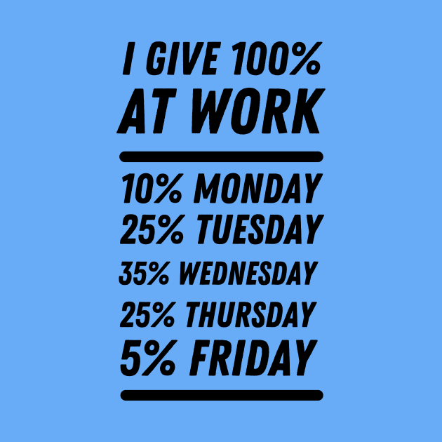 I give 100% at work by Dreanpitch