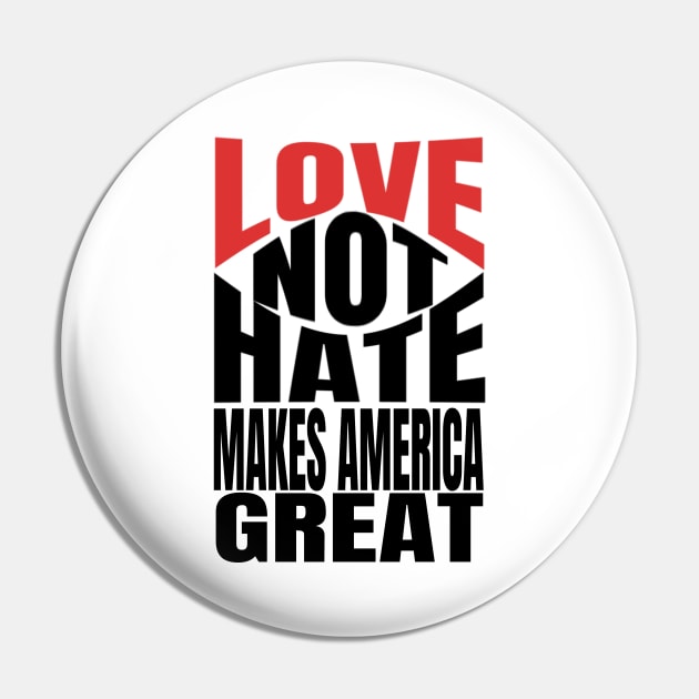 Love not Hate Pin by blueavocado