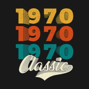 Vintage Retro 1970 50 Years Old 50th Birthday Gift T-Shirt