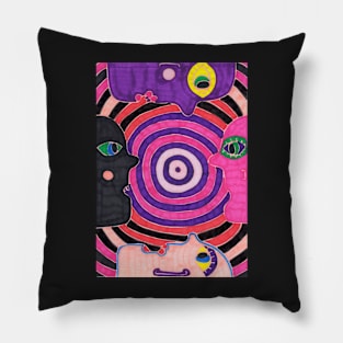 Four Faces Pillow