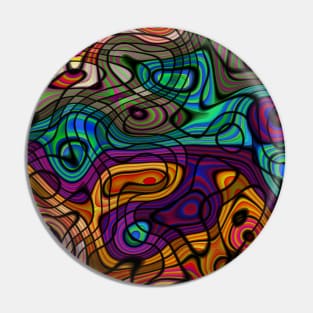 Iridescent abstract art Pin